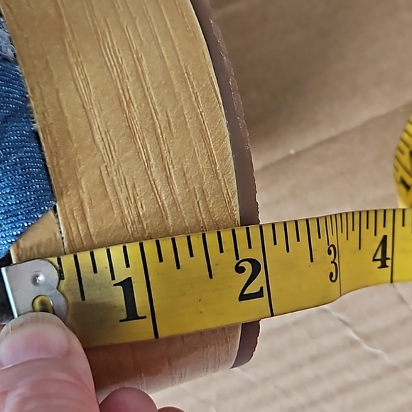 Sam & Libby Cassandra puffy denim platform sandals-7.5 - Picture 11 of 12